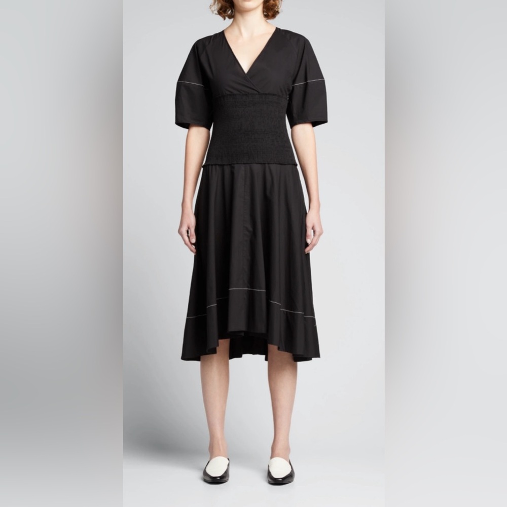 PROENZA SCHOULER WHITE LABEL
Smocked Poplin Midi Dress - sz 4